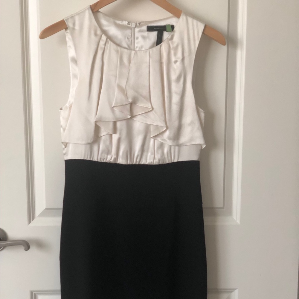 BCBGMaxazria black and white business dress